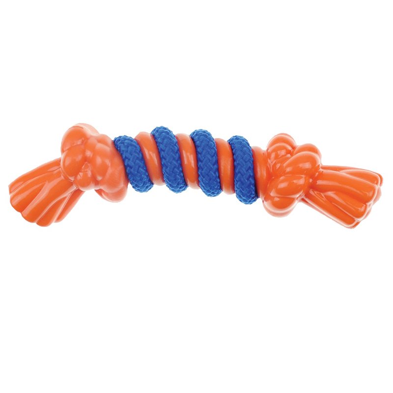 INFINITY PET Infinity ZD2068 12 69 Dog Toy, S, Rope Bone, Thermoplastic Rubber, Orange