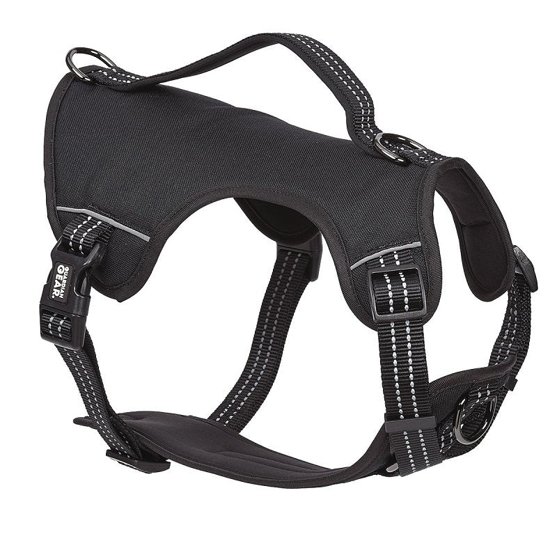 GUARDIAN GEAR Guardian Gear ZA0031 20 30 Reflective Harness, 24 to 35 in, Fastening Method: O-Ring Strap, Nylon Harness, Jet Black