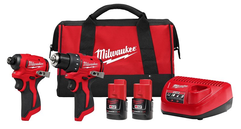 MILWAUKEE Milwaukee M12 3494-22 Subcompact Combo Kit, Battery Included, 12 V, Lithium-Ion