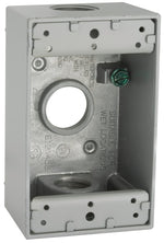 HUBBELL Hubbell 5324-5 Weatherproof Box, 18.3 cu-in, 3-Outlet, 1-Gang, Aluminum, Powder-Coated, Gray ELECTRICAL HUBBELL