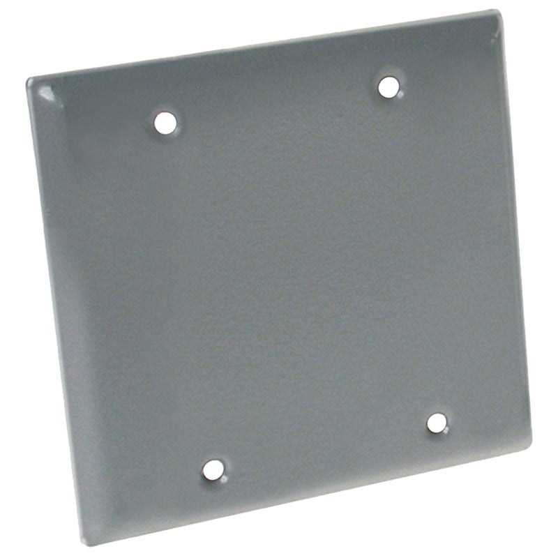 HUBBELL Hubbell 5175-5 Cover, 4-1/2 in L, 4-1/2 in W, Metal, Gray, Powder-Coated ELECTRICAL HUBBELL