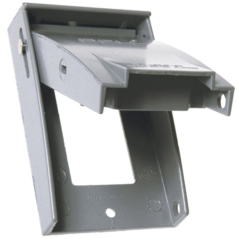 HUBBELL Hubbell 5028-5 Cover, 2-3/4 in W, 1-Gang, Metal, Gray, Powder-Coated ELECTRICAL HUBBELL