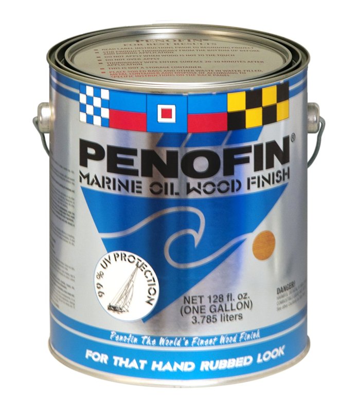 PERFORMANCE COATING INC Penofin F3EMAGA Marine Oil Wood Finish, Transparent Natural, Liquid, 1 gal