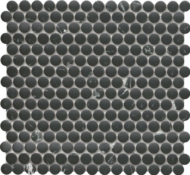 EMSER TILE Emser Tile Elegan Series W95ELEGNE1112MOPM Porcelain Mosaic Tile, 12 in L Tile, 11 in W Tile, Pressed Edge, Nero BUILDING MATERIALS EMSER TILE