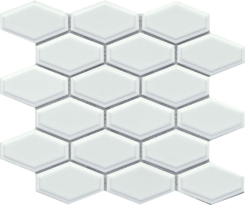 EMSER TILE Emser Tile Reward Series F27REWAWH1011MHW Porcelain Mosaic Tile, 11 in L Tile, 10 in W Tile, Pressed Edge, White BUILDING MATERIALS EMSER TILE