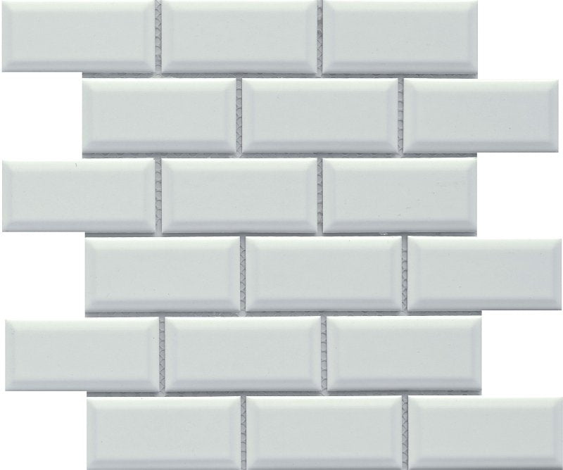 EMSER TILE Emser Tile Reward Series F27REWAWH1112MBV Porcelain Mosaic Tile, 12 in L Tile, 11 in W Tile, Pressed Edge, Bevel Pattern BUILDING MATERIALS EMSER TILE