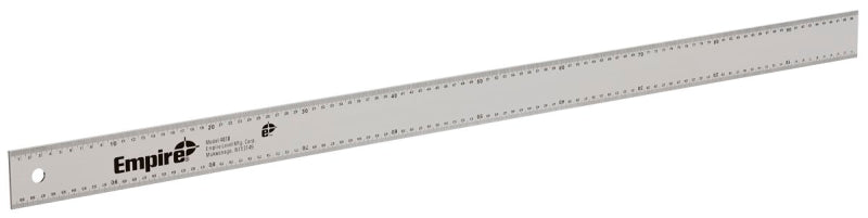 EMPIRE Empire Level BUILT ON TRUST Series 4010 Straight Edge Ruler, Metric Graduation, Aluminum, Silver, 2 in W, 1/8 in Thick