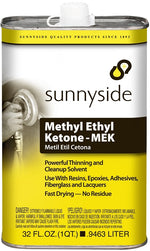 SUNNYSIDE Sunnyside 84732 Methyl Ethyl Ketone Thinner, Liquid, Pungent, Transparent, 1 qt PAINT SUNNYSIDE
