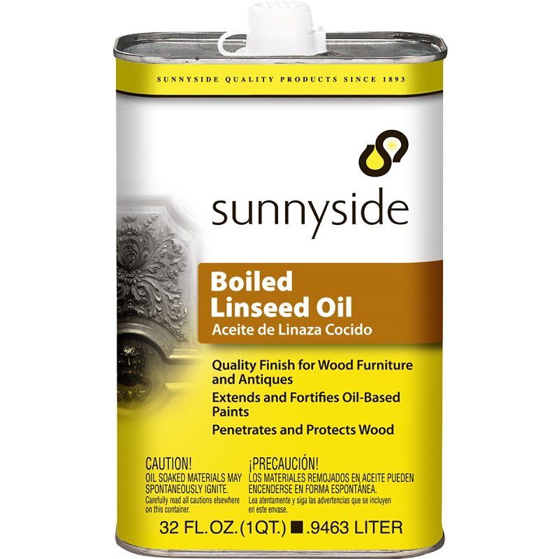 SUNNYSIDE Sunnyside 87232 Boiled Linseed Oil, Clear Amber, Liquid, 1 qt, Can