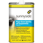 SUNNYSIDE Sunnyside 87032 Turpentine Thinner, Liquid, Pine, Clear/Pale Yellow, 1 qt, Can