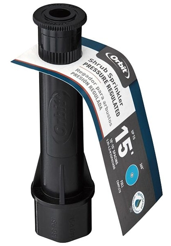 ORBIT IRRIGATION PRODUCTS Orbit 54271 Shrub Head Sprinkler, Full-Circle, 4 gpm, 1/2 in Connection, Female, 1 to 10 ft, Plastic