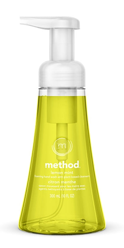 METHOD method 1162 Foaming Hand Wash, Liquid, Lemon Yellow, Lemon Mint, 10 oz Bottle