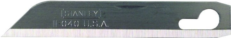 STANLEY STANLEY 11-040 Replacement Blade, 2-9/16 in L, Stainless Steel, Single-Edge Edge, 1-Point ELECTRICAL STANLEY