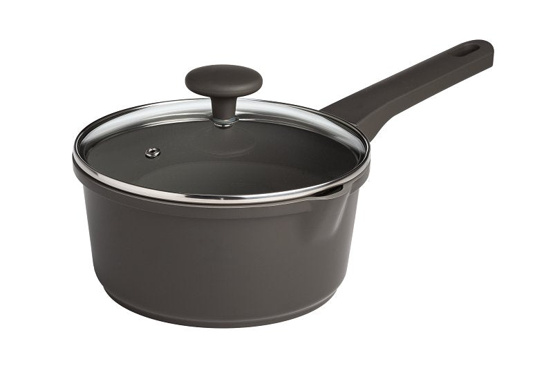 ECOLUTION Ecolution Aria Series EH12656-AS Sauce Pan, 2 qt, Aluminum, Charcoal, Comfort Grip, Soft Grip Handle HOUSEWARES ECOLUTION