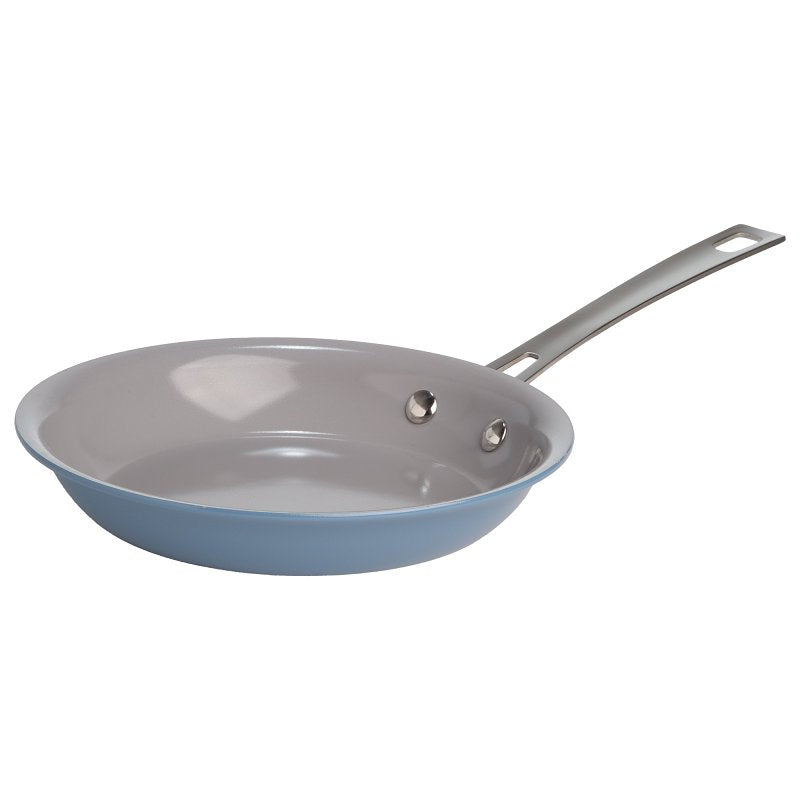 ECOLUTION Ecolution EL11056-AS Fry Pan, 8 in Dia, Aluminum, Dusty Blue, Ceramic-Coated, Non-Stick: Yes, Dishwasher Safe: Yes HOUSEWARES ECOLUTION