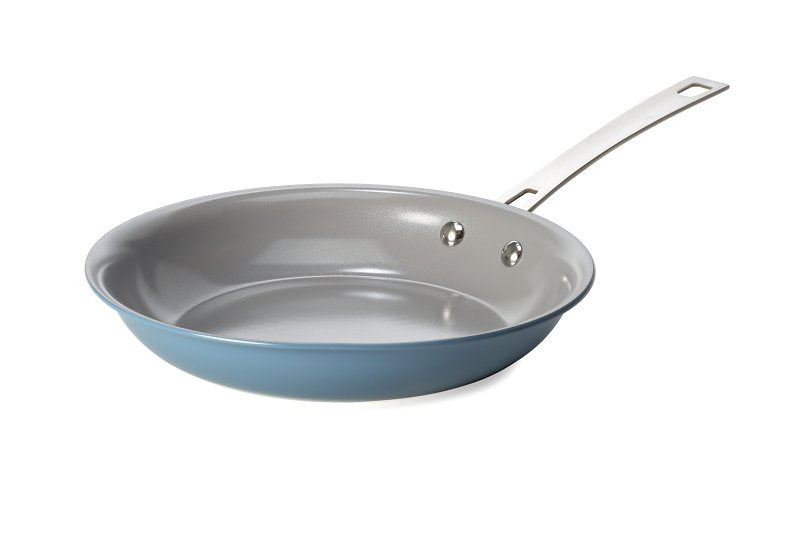 ECOLUTION Ecolution EL11057-AS Fry Pan, 9-1/2 in Dia, Aluminum, Dusty Blue, Ceramic, Non-Stick: Yes, Dishwasher Safe: Yes HOUSEWARES ECOLUTION
