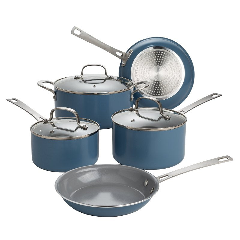 ECOLUTION Ecolution EL13044-AS Cookware Set, Ceramic, Dusty Blue