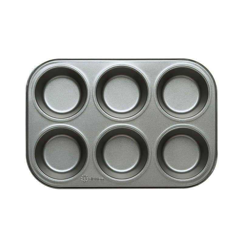 ECOLUTION Ecolution BakeIns EIGY-3806 Muffin Pan, 6 Cup Capacity, Carbon Steel, Dishwasher Safe: Yes