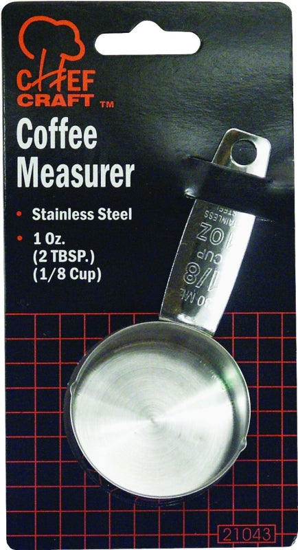 CHEF CRAFT Chef Craft 21043 Coffee Measure, 1 oz, Metric Graduation, Stainless Steel, Silver