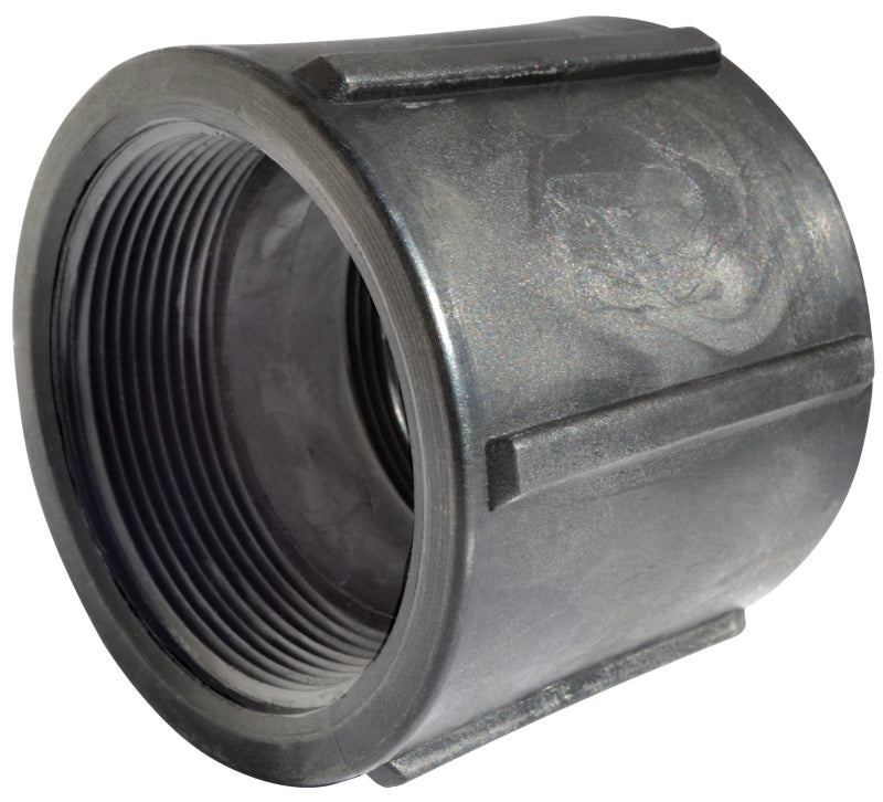 GREEN LEAF Green Leaf CPLG200 Heavy-Duty Pipe Coupling, 2 in, FNPT, Polypropylene, Black, SCH 80 Schedule, 150 psi Pressure