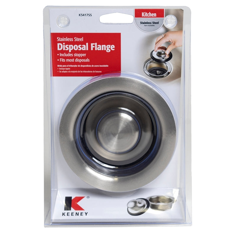 KEENEY Keeney K5417SS Garbage Disposal Stopper, 4-1/2 in Dia, 2-1/2 in H, Steel PLUMBING, HEATING & VENTILATION KEENEY