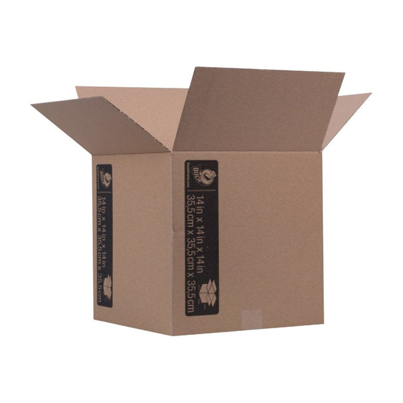 DUCK Duck 280349 Kraft Box, 14 in L, 14 in W, 32 lb Capacity, Brown HOUSEWARES DUCK