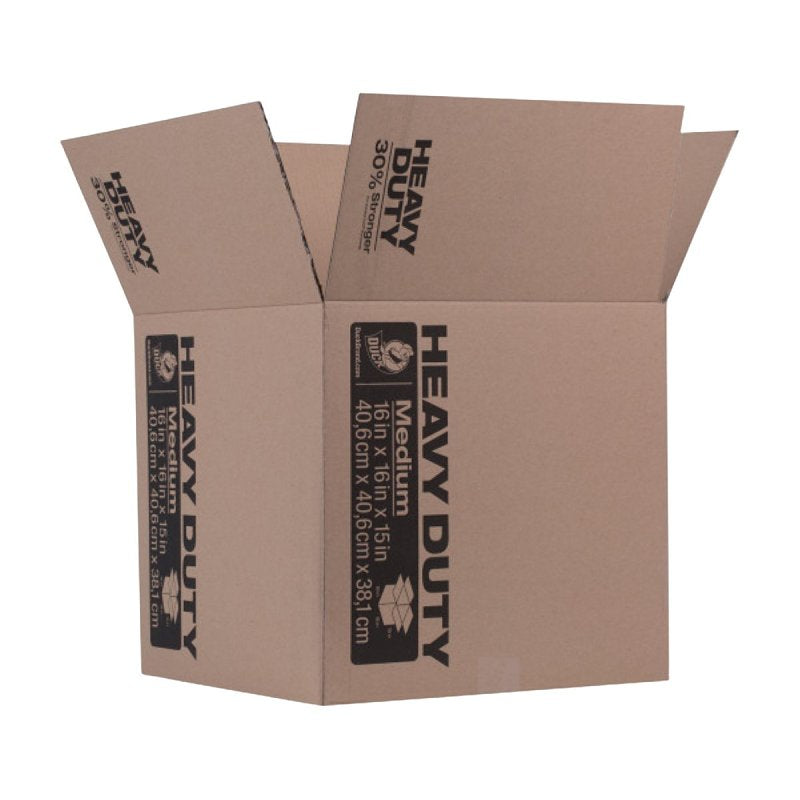 DUCK Duck 280728 Packing Box, 15 in L, 16 in W, 42 lb Capacity, Kraft, Brown HOUSEWARES DUCK