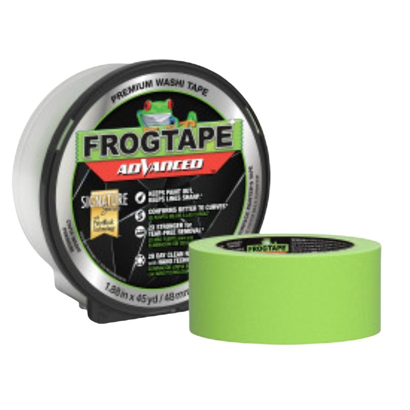 FROGTAPE FrogTape 243104 Medium Strength Painter's Tape, 45 yd L, 1.88 in W, Washi Paper Backing, Green