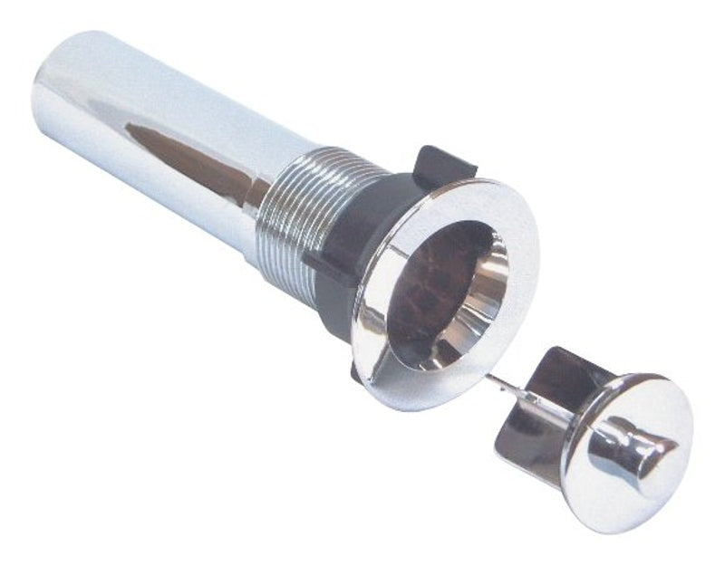 US HARDWARE US Hardware P-102C Sink Drain with Stopper, Plastic, Chrome AUTOMOTIVE US HARDWARE