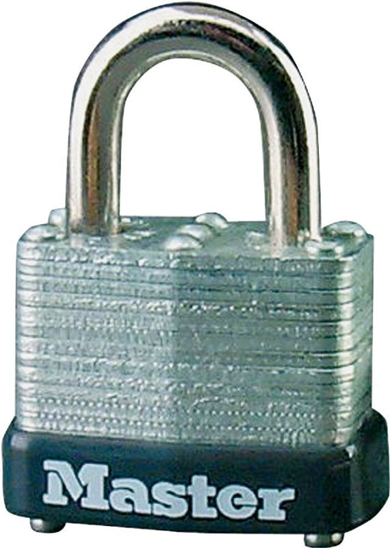 MASTER LOCK Master Lock 22T Padlock, Keyed Alike Key, 1/4 in Dia Shackle, Steel Shackle, Steel Body, 1-1/2 in W Body