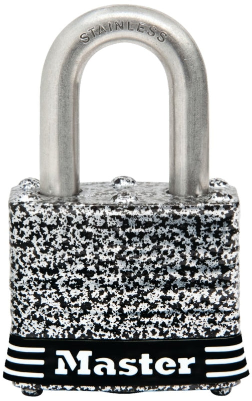 MASTER LOCK Master Lock 3SSKADHC Padlock, Keyed Alike Key, 9/32 in Dia Shackle, 3/4 in H Shackle, Stainless Steel Shackle, Laminated