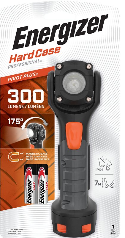 ENERGIZER BATTERY Energizer HCSW21E Professional PivotPro Flashlight, AA Battery, Alkaline Battery, LED Bulb, 300 Lumens ELECTRICAL ENERGIZER BATTERY