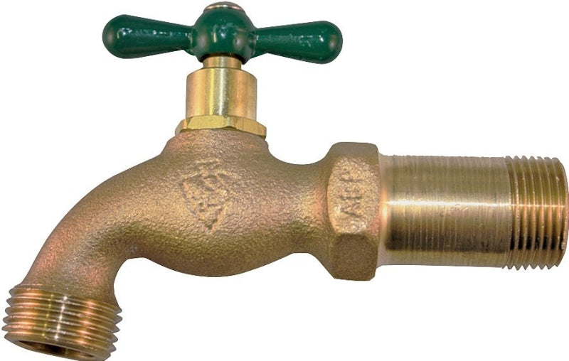 ARROWHEAD Arrowhead Brass 201LF Arrowhead Hose Bibb with Shank, 1/2 x 3/4 in Connection, MIP x Male Hose Thread, 125 psi Pressure PLUMBING, HEATING & VENTILATION ARROWHEAD