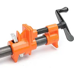 PONY Pony 50 Pipe Clamp Fixture, Clamping Range: 3/4 in, Crank Handle, Steel, Black/Orange TOOLS PONY   