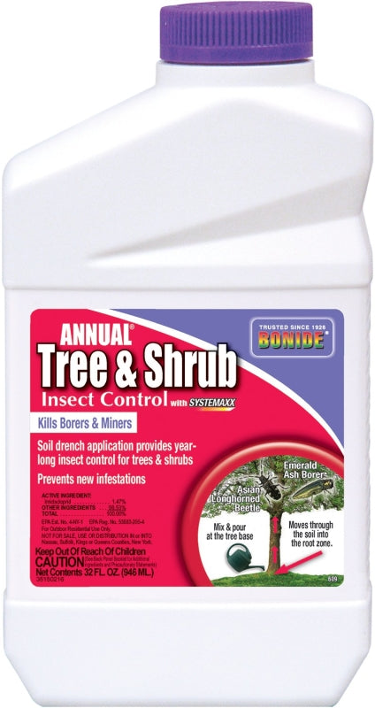 BONIDE Bonide 609 Tree and Shrub Spray, Liquid, Spray Application, 1 qt Bottle LAWN & GARDEN BONIDE