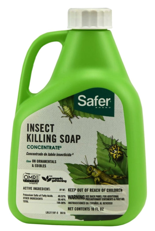 SAFER Safer 5118-6 Insect Killing Soap, Liquid, Spray Application, 16 oz Bottle