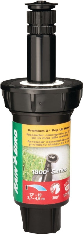 RAINBIRD Rain Bird 1802VAN Spray Head Sprinkler, Full-Circle, 3.7 gpm, 1/2 in Connection, FNPT, 8 to 15 ft