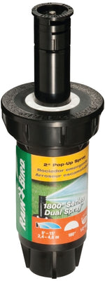 RAINBIRD Rain Bird 1802HDS Spray Head Sprinkler, Part-Circle, 0.1 gpm, 1/2 in Connection, FNPT, Plastic, 8 to 15 ft
