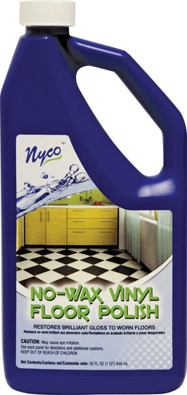 NYCO PRODUCTS nyco NL90411-903206 Floor Polish, 32 oz, White, Liquid, Acrylic Polymer