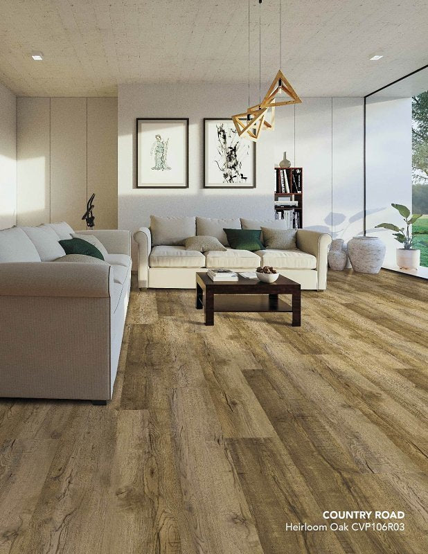HEALTHIER CHOICE FLOORI Healthier Choice Flooring CVP106R03 Flooring Plank, 60 in L, 9 in W, Pressed Bevel Edge, Stone Polymer Composite/Vinyl BUILDING MATERIALS HEALTHIER CHOICE FLOORI