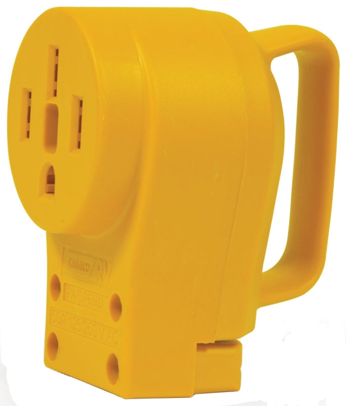 CAMCO Camco USA 55353 Replacement Receptacle, 125/250 V, 50 A, Female Contact, Yellow AUTOMOTIVE CAMCO