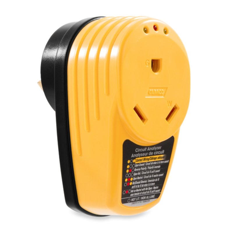 CAMCO PowerGrip 55311 Circuit Analyzer Adapter, 30 A, 125 V, Male, Female AUTOMOTIVE CAMCO