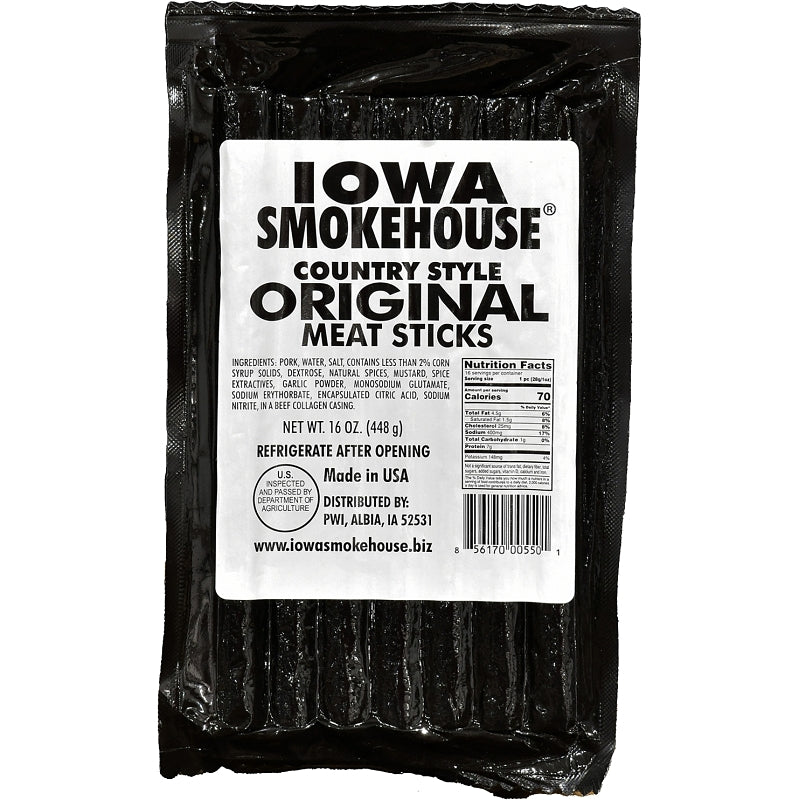 IOWA SMOKEHOUSE Iowa Smokehouse is-16csn Meat Stick, Original, 16 oz, 10 CS HOUSEWARES IOWA SMOKEHOUSE