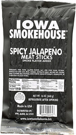 IOWA SMOKEHOUSE Iowa Smokehouse IS-16MSSP Meat Stick, Spicy Jalapeno, 16 oz, Pack