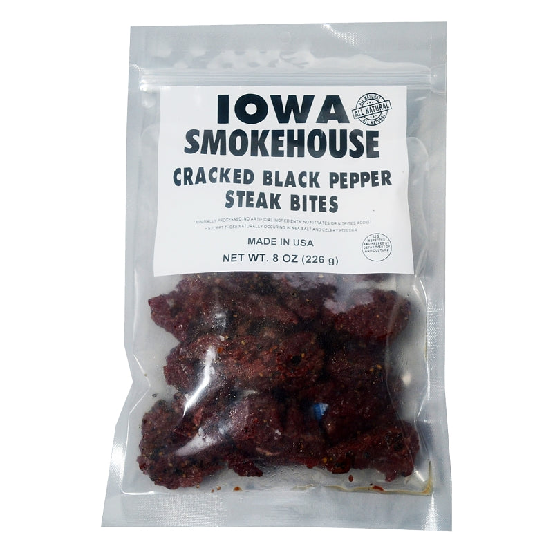 IOWA SMOKEHOUSE Iowa Smokehouse IS-SBBP Steak Bite, Cracked Black Pepper, 8 oz HOUSEWARES IOWA SMOKEHOUSE