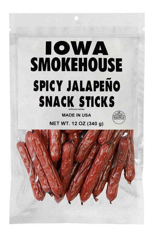 IOWA SMOKEHOUSE Iowa Smokehouse IS-SNK12S-6CT Snack Stick, Jalapeno, 12 oz HOUSEWARES IOWA SMOKEHOUSE