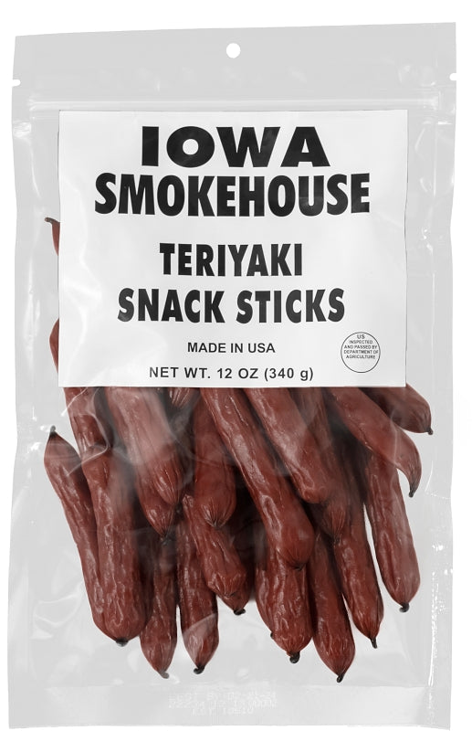 IOWA SMOKEHOUSE Iowa Smokehouse is-snk12t Snack Sticks, Teriyaki, 12 oz HOUSEWARES IOWA SMOKEHOUSE