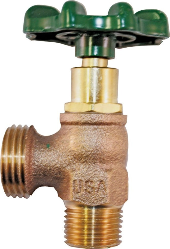 ARROWHEAD Arrowhead Brass 221LF Boiler Drain, 1/2 x 3/4 in Connection, MIP x Hose Thread, 125 psi Pressure, 8 to 9 gpm PLUMBING, HEATING & VENTILATION ARROWHEAD