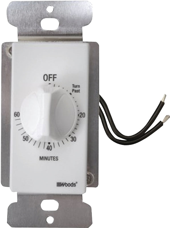 WOODS Woods 59717 Countdown Timer, 20 A, 125 V, 2500 W, 60 min Time Setting, 6 On/Off Cycles Per Day Cycle, White ELECTRICAL WOODS