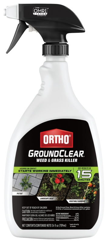 ORTHO Ortho GROUNDCLEAR 4613406 Weed and Grass Killer, Liquid, Spray Application, 24 oz Bottle